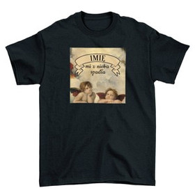 Koszulka z naszywką na Walentynki TWÓJ NAPIS