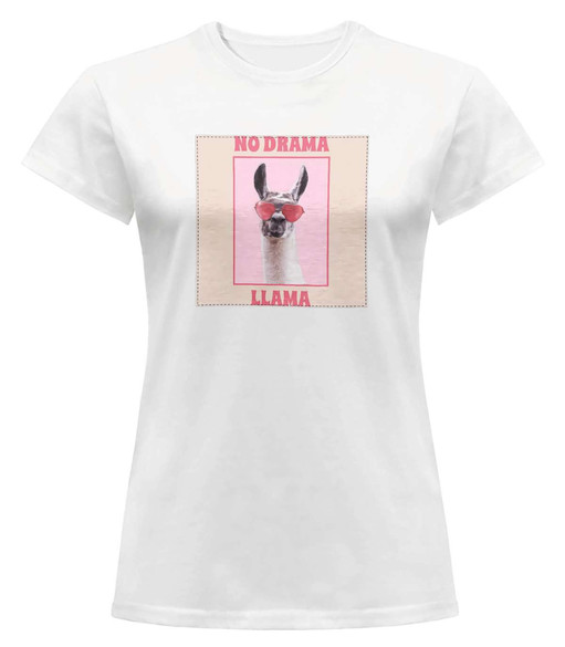 Bluzka damska z naszywką No drama llama