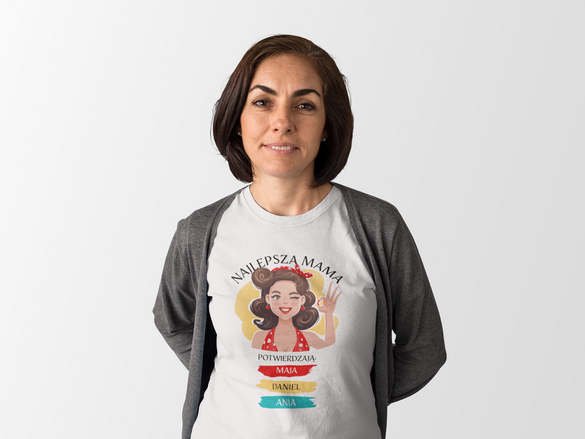 Koszulka NAJLEPSZA MAMA + IMIONA