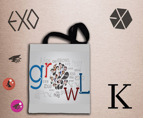 Torba na ramię EXO #k-pop FULLPRINT z Polski WZORY