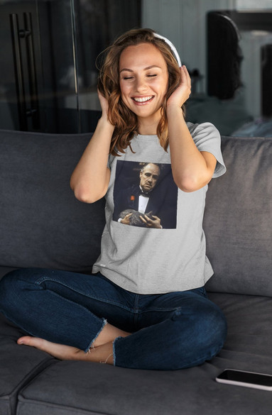 Bluzka damska z naszywką The Godfather with cat