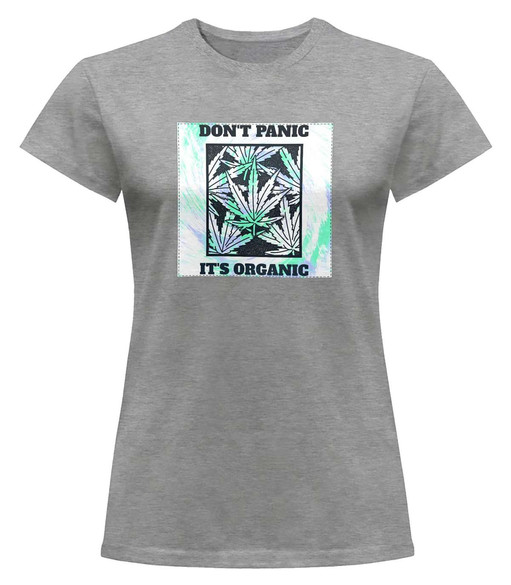 Bluzka damska z naszywką Don't panic