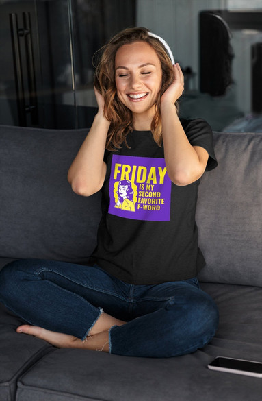 Bluzka damska z naszywką Friday – woman