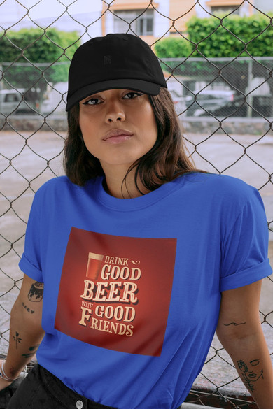 Koszulka z naszywką Drink Good Beer...