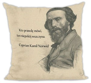 Poduszka Cyprian Kamil Norwid Kto prawdę   ..