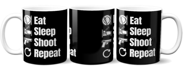 Kubek dla strzelca Eat Sleep Shoot Repeat