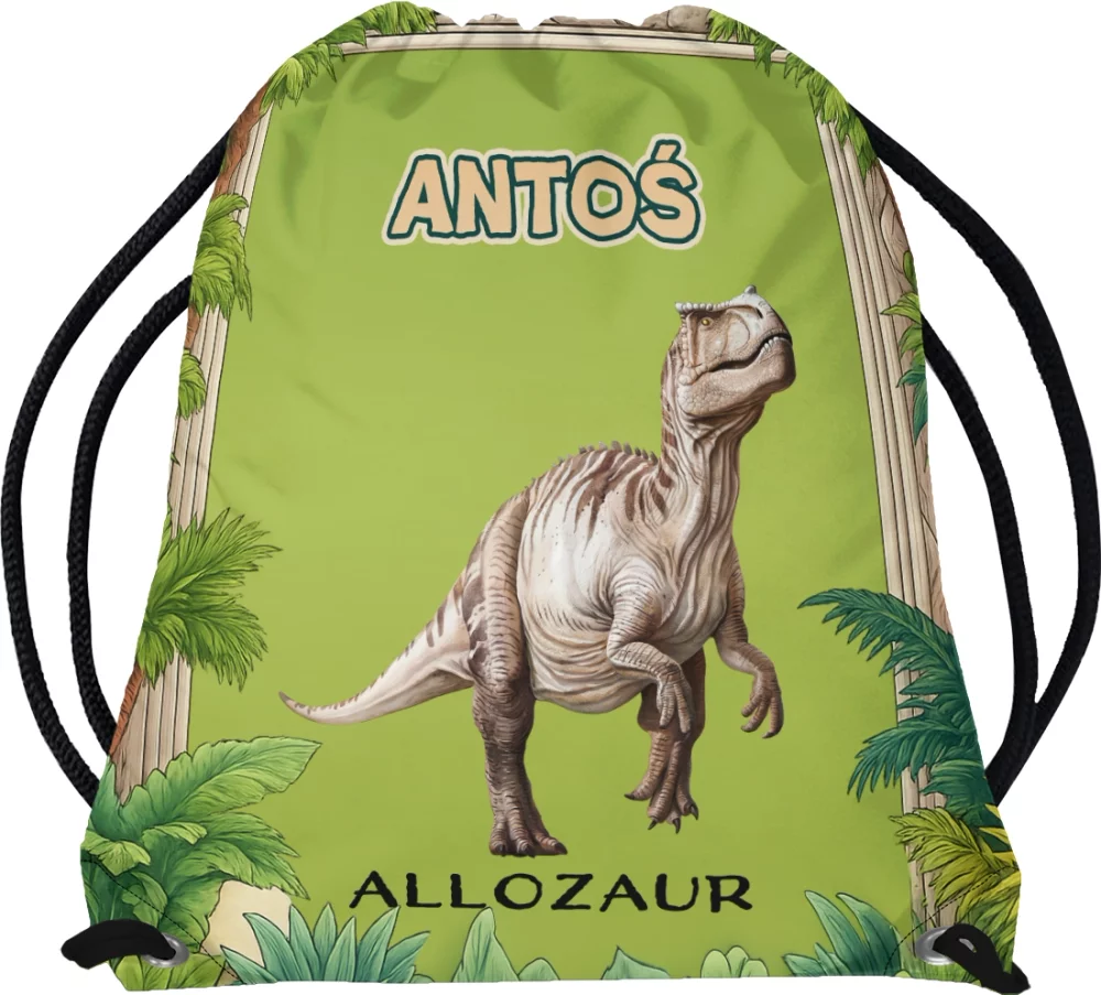 Worek Dinozaury Allozaur z dowolnym imieniem