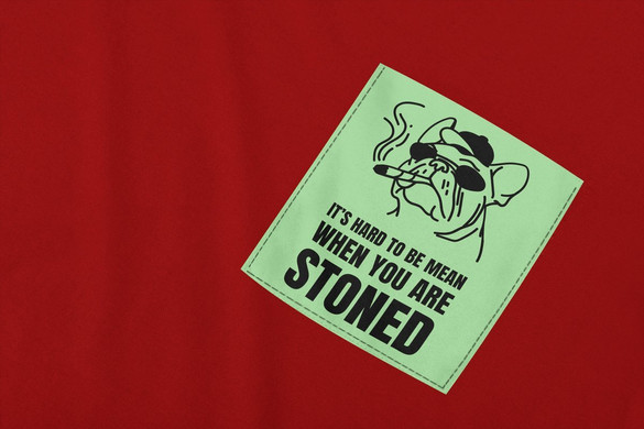 Koszulka z kieszonką IT'S HARD TO BE MEAN