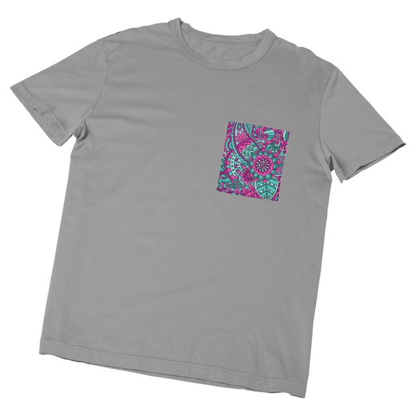 Koszulka z kieszonką WZORY MANDALA 02