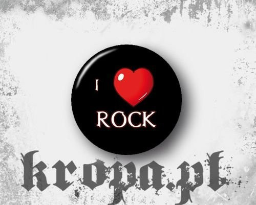 Przypinka I LOVE ROCK