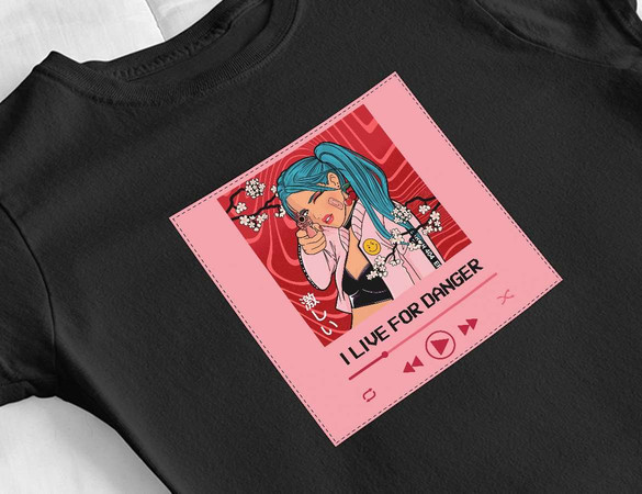 Bluzka damska z naszywką I live for danger