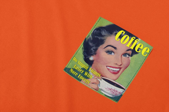 Koszulka z kieszonką COFFEE