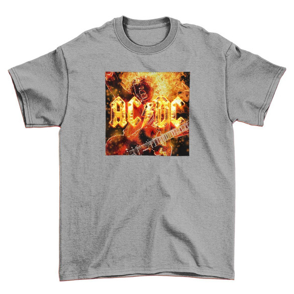 Koszulka z naszywką AC/DC On Fire
