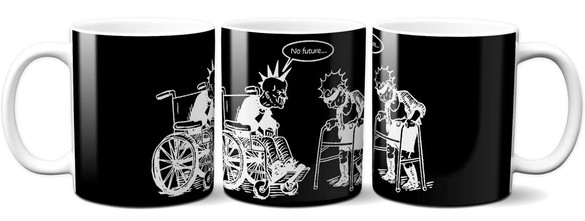 Kubek OLD PUNKS NEVER DEAD na Prezent +imię