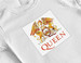 Bluzka damska z naszywką Queen logo white