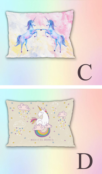 JEDNOROŻCE Zestaw poduszka kubek WZORY+GRATIS