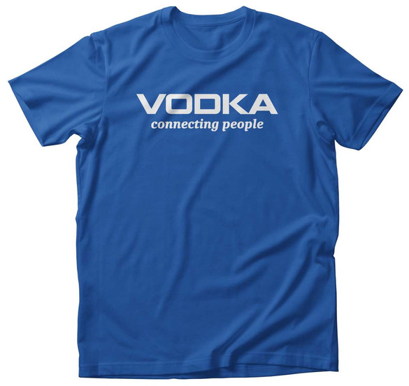 Koszulka VODKA connecting people + Twój napis