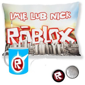 ROBLOX Poduszka + Kubek + magnes Imię Gratis ZESTAW