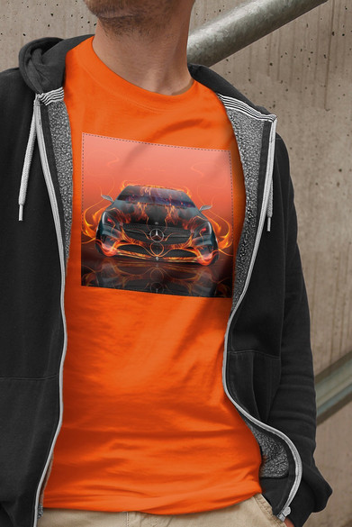 Koszulka z naszywką Mercedes-fire