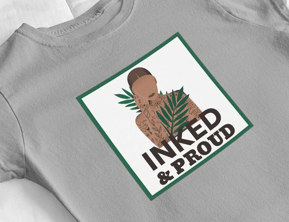 Bluzka damska z naszywką Inked&Proud