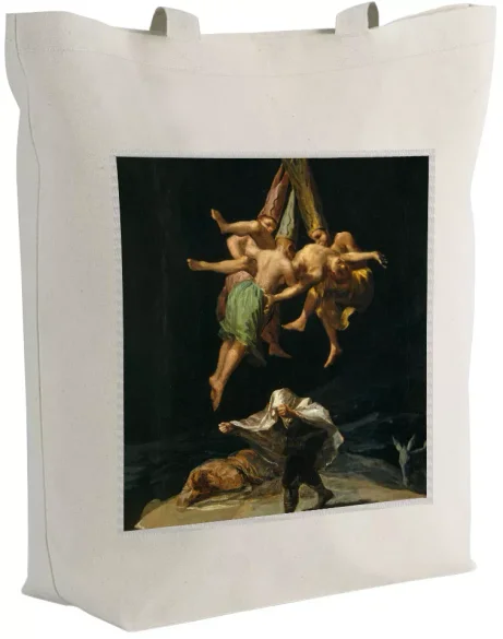 Torba z naszywką Lot czarowników Francisco Goya écru