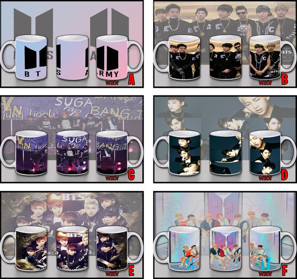 Kubek BTS k-pop WZORY z Polski imię gratis