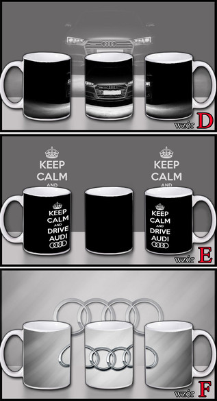 AUDI Zestaw poduszka kubek WZORY+GRATIS