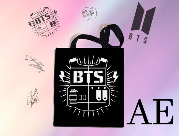 Torba na ramię BTS k-pop FULLPRINT z Polski WZORY