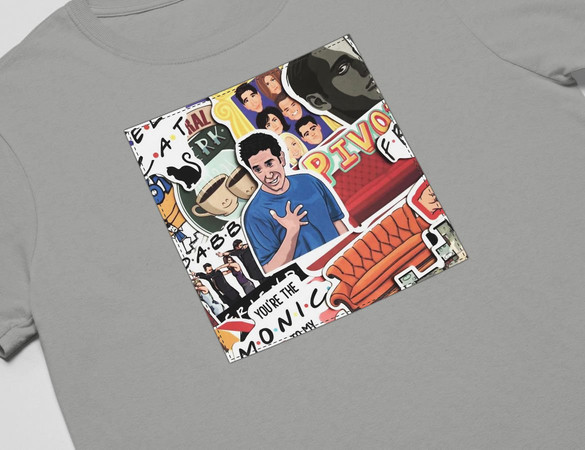 Koszulka z naszywką Friends collage