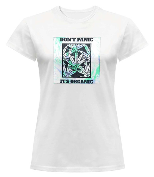 Bluzka damska z naszywką Don't panic