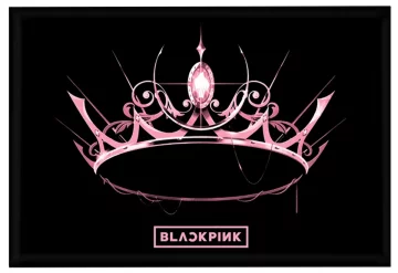 Magnes BlackPink pink crown The Album cover
