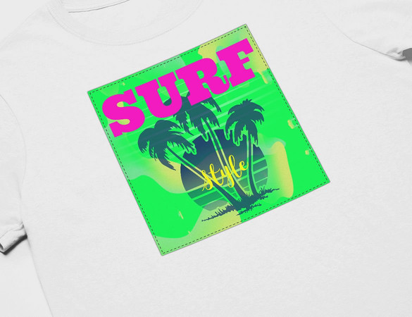 Koszulka z naszywką Surf