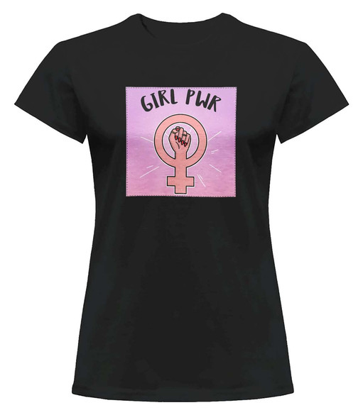 Bluzka damska z naszywką Girl PWR