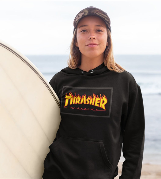Bluza z naszywką THRASHER TRASHER  LOGO Flame 