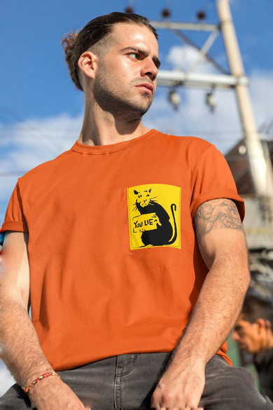 Koszulka z kieszonką BANKSY RAT