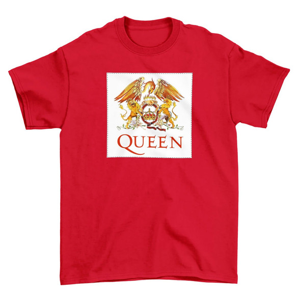 Koszulka z naszywką Queen logo white