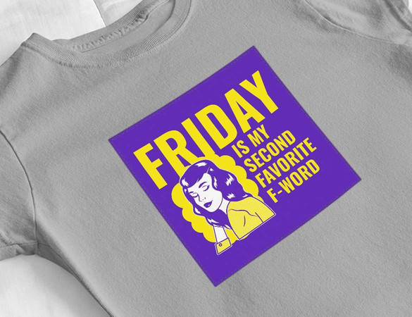 Bluzka damska z naszywką Friday – woman