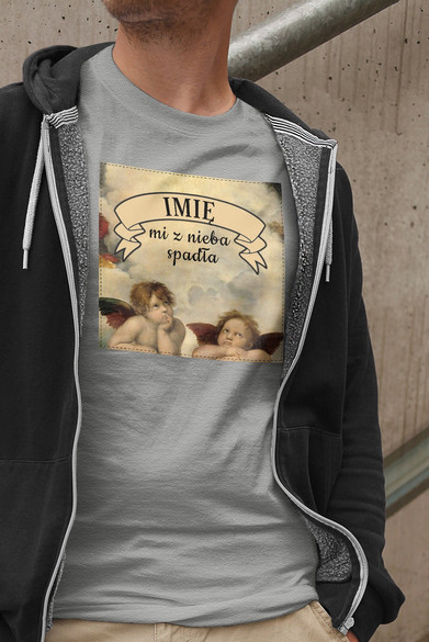 Koszulka z naszywką na Walentynki TWÓJ NAPIS