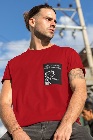 Koszulka z kieszonką Sikając z wiatrem ...