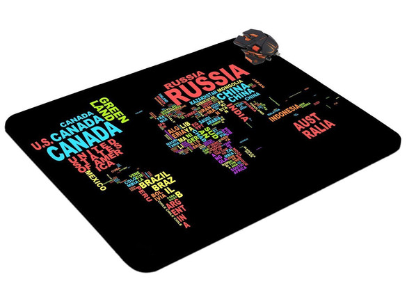 Podkładka pod mysz duża MAPA ŚWIATA 60x40cm