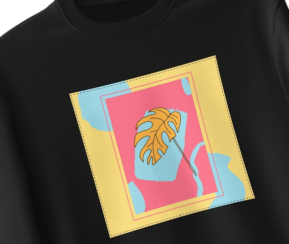 Bluza z naszywką Monstera