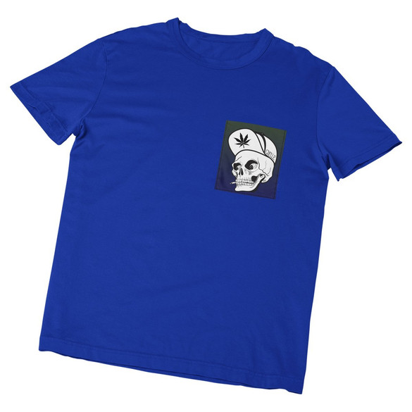 Koszulka z kieszonką STONED SKULL