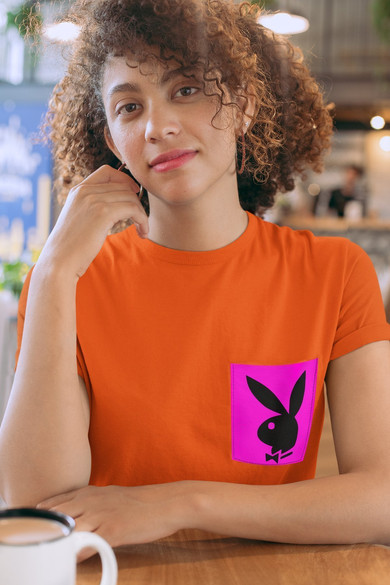 Koszulka z kieszonką PLAYBOY KRÓLICZEK 