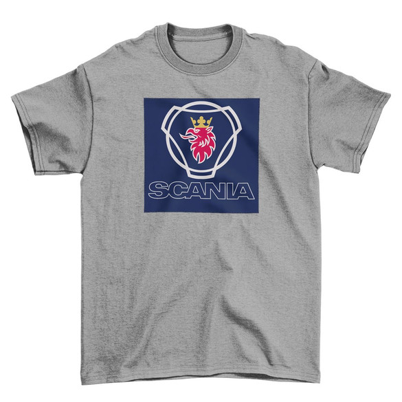 Koszulka z naszywką Scania logo blue