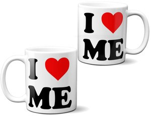 Kubek I LOVE ME na Prezent +imię