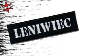 NASZYWKA LENIWIEC: LOGO - biały napis