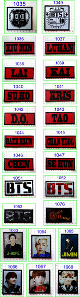 Naszywki BTS K-POP XOXO #BARDZO DUŻO WZORÓW#