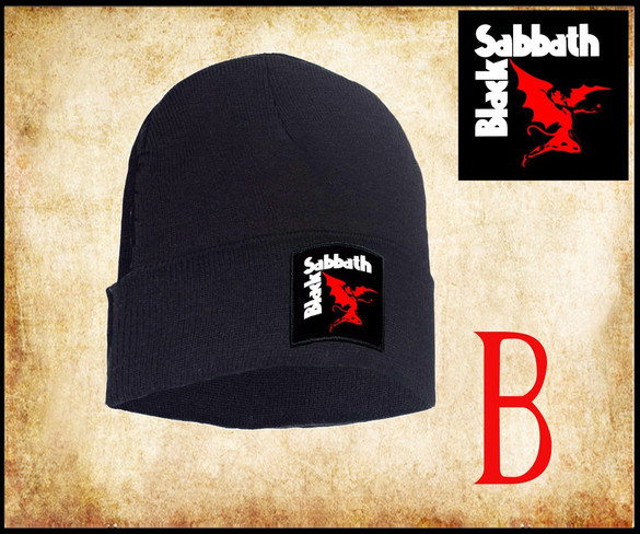 Czapka zimowa z naszywką  BLACK SABBATH