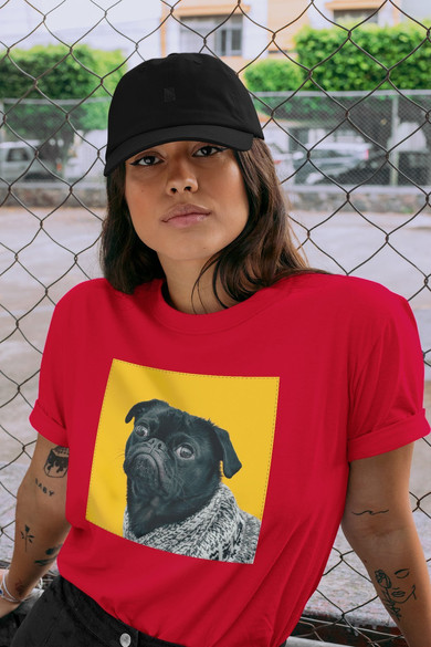 Koszulka z naszywką Pug