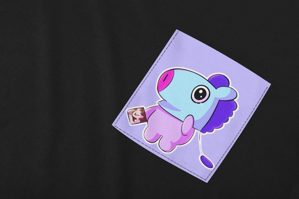 Koszulka z kieszonką BT21 MANG BTS K-POP
